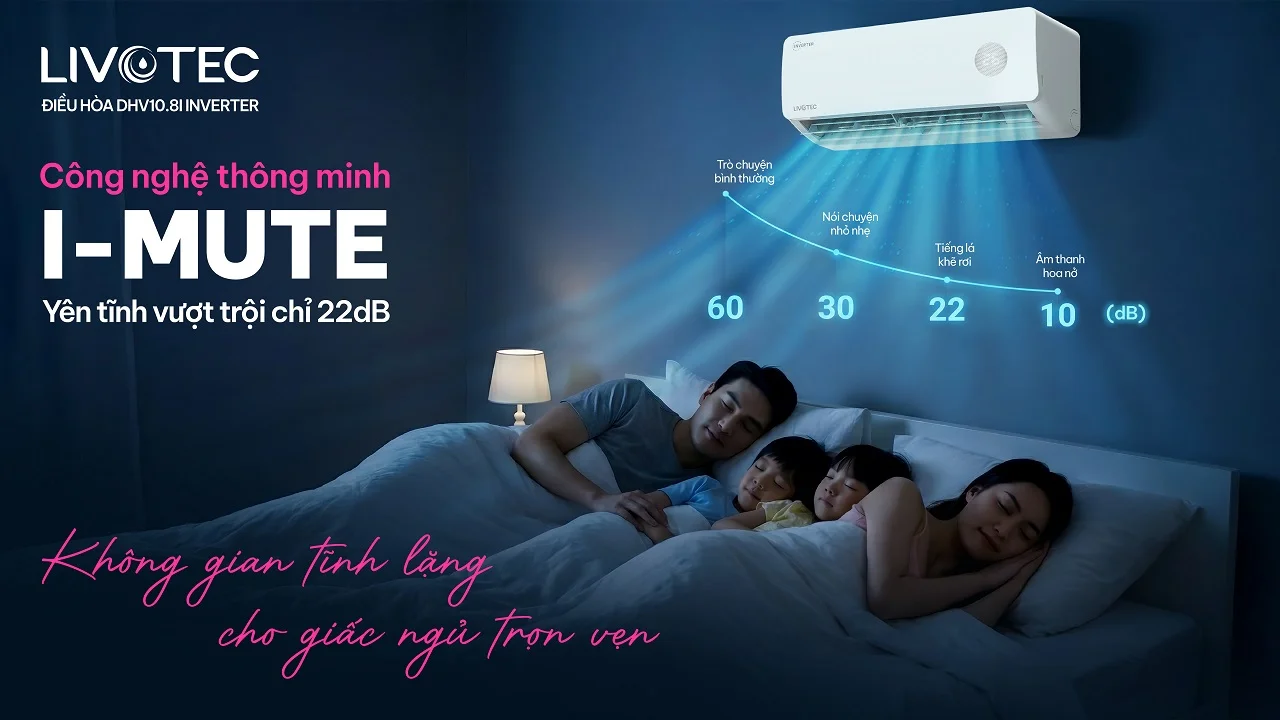 Livotec DHV10.8I Inverter công nghệ i-Mute