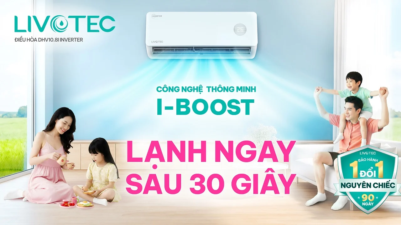 iều hòa Livotec DHV10.8I Inverter làm lạnh siêu tốc