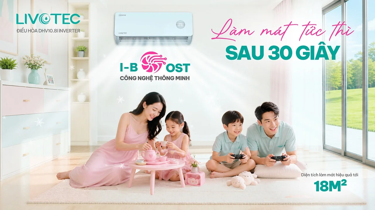 Điều hòa Livotec DHV10.8I Inverter với công nghệ I-Boost