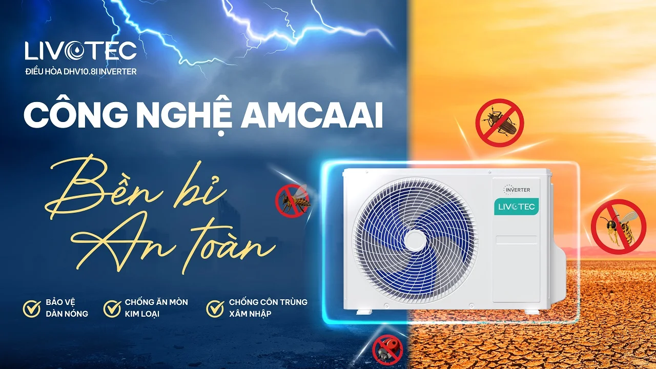 Livotec DHV10.8I Inverter dàn nóng bền bỉ AMCAAI