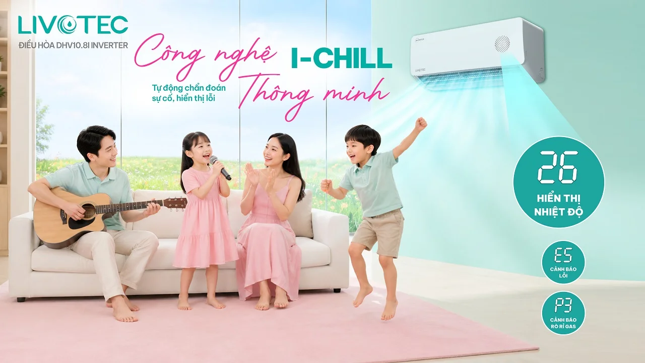 Điều hòa Livotec DHV10.8I Inverter i-Chill phát hiện lỗi sớm