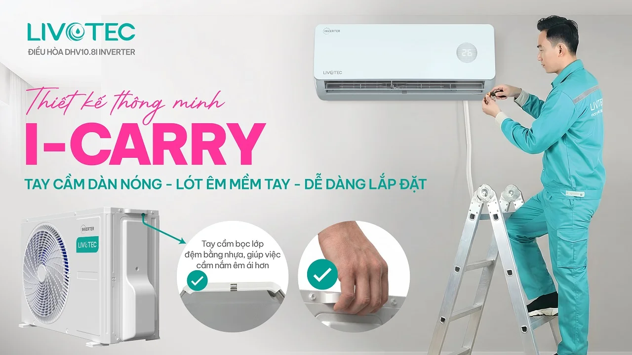 Livotec DHV10.8I Inverter thiết kế dàn nóng tối ưu