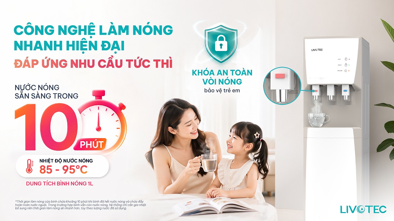 Livotec LD200 công nghệ làm nóng nhanh
