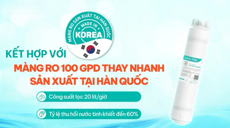 Công suất lọc vượt trội tiết kiệm thời gian chờ đợi nhờ hệ lõi Max Performance