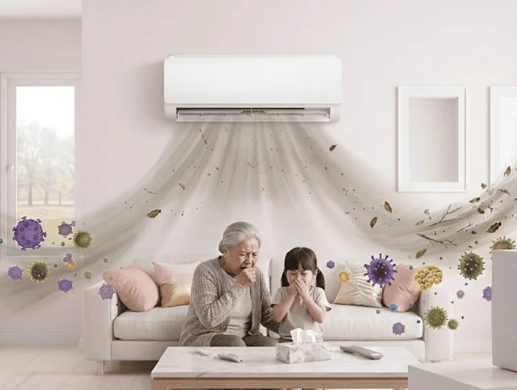 Điều hòa bẩn làm trẻ nhỏ và người lớn tuổi dễ bị tổn thương hệ hô hấp