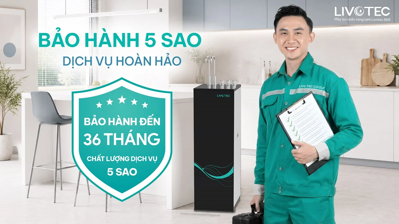 Livotec 868 được bảo hành chính hãng 36 tháng