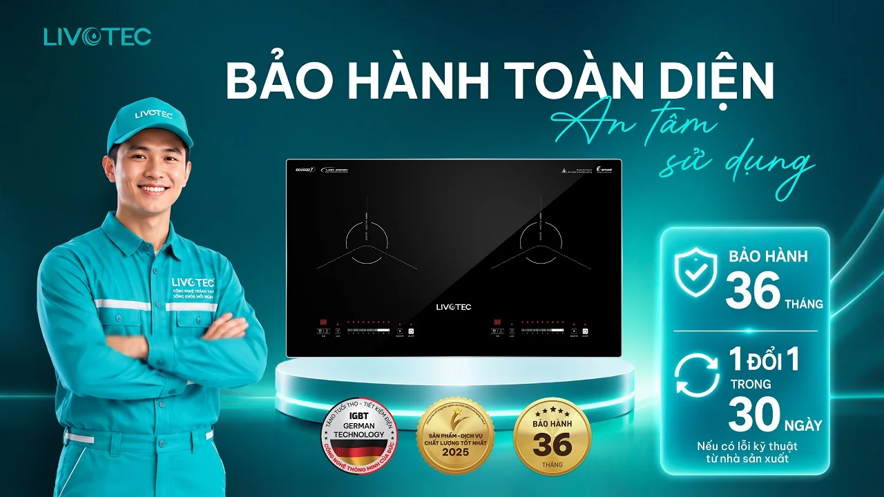 Bếp Livotec LIO-555V chính sách bảo hành toàn diện
