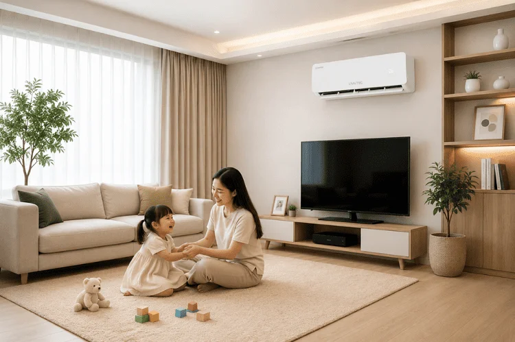 Máy lạnh 1HP phù hợp không gian dưới 15m²