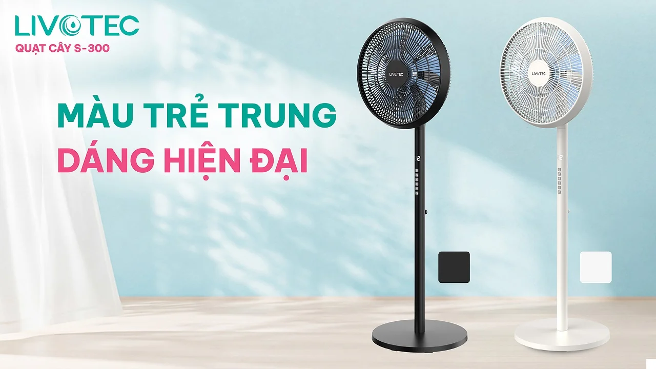 Quạt cây Livotec S-300 thiết kế trẻ trung phù hợp nhiều không gian
