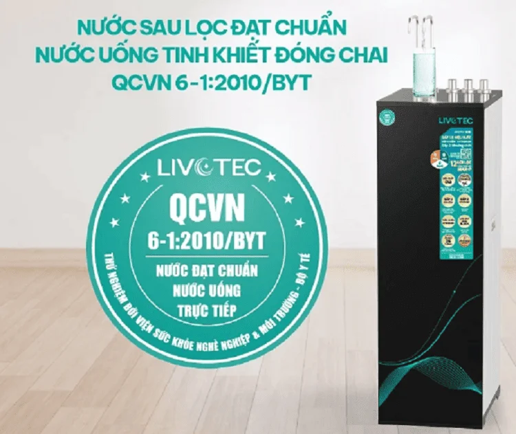 Tem nhãn trên máy lọc nước chuẩn QCVN 6-1:2010/BYT