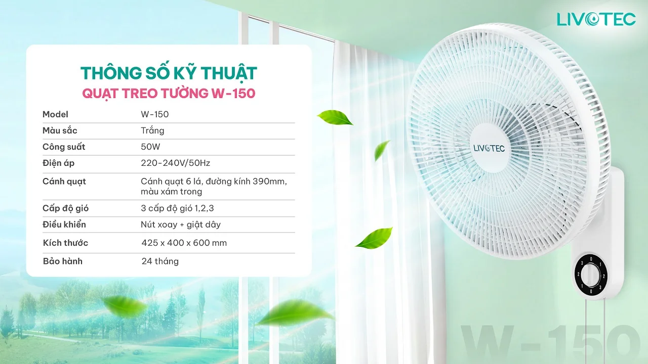 Thông số kỹ thuật Livotec W-150