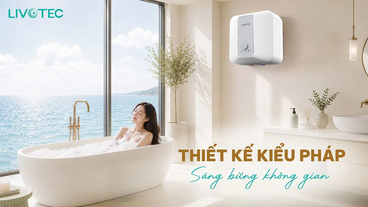 Bình nước nóng gián tiếp LWH-V20B26 thiết kế hiện đại, màu sắc trẻ trung