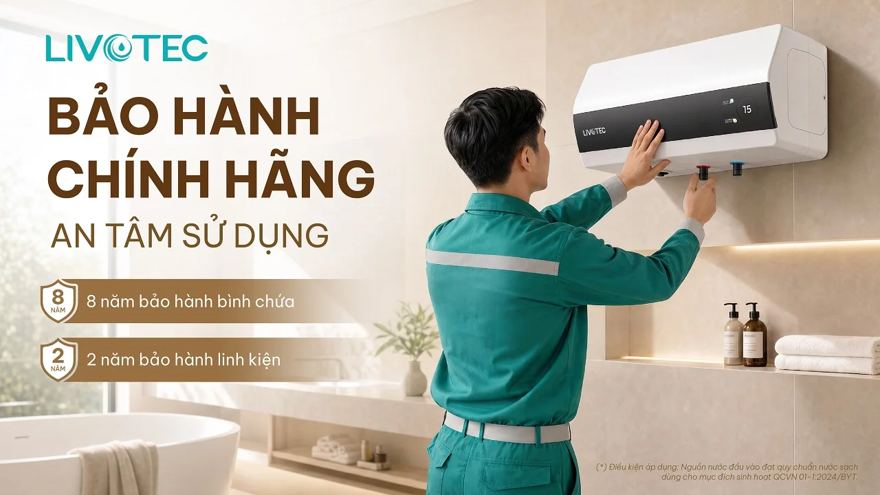 Bình nước nóng Livotec LWH-I20A26S bảo hành chính hãng