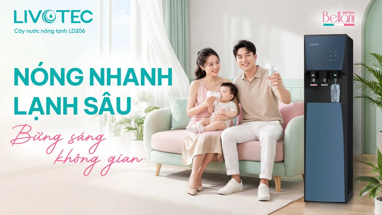 Cây nước nóng lạnh Livotec LD206 nóng nhanh tiện lợi