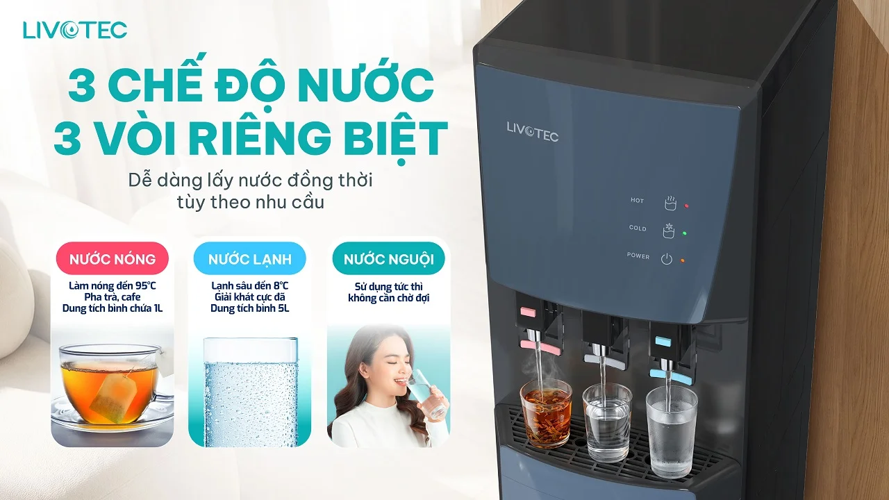 Livotec LD206MMS 3 vòi nước riêng biệt