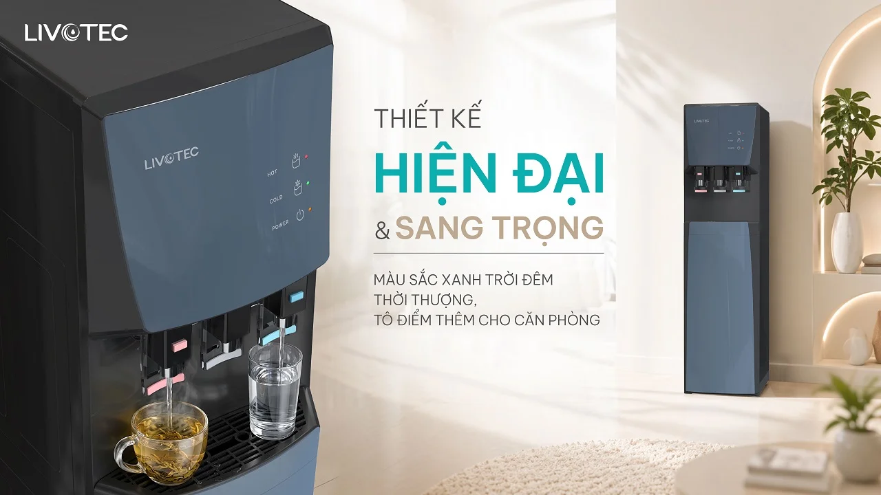 Cây nước nóng lạnh Livotec LX208 sắc xanh trời đêm