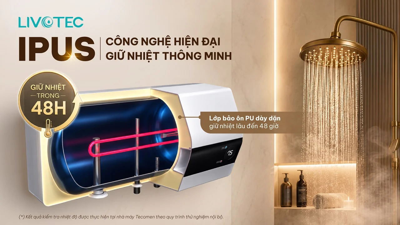 Công nghệ IPUS giữ nhiệt 48 giờ trên Livotec LWH-I20A26S
