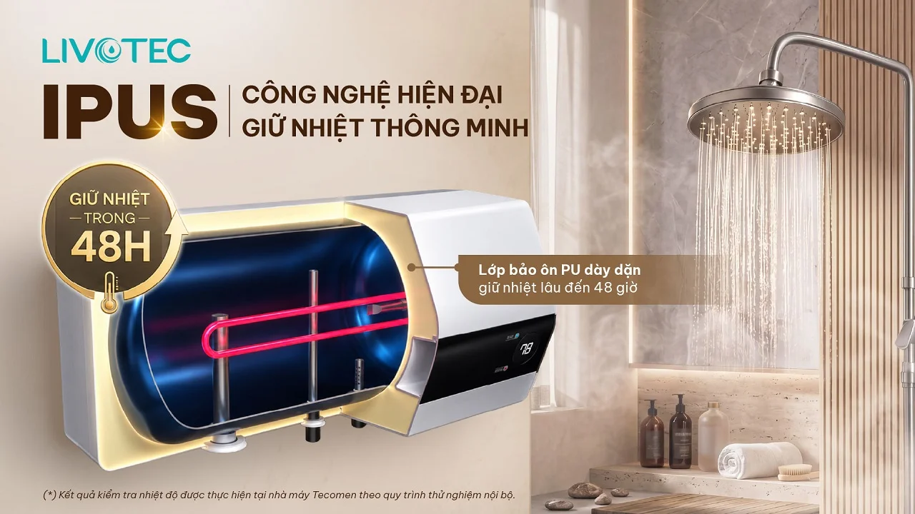Công nghệ IPUS giữ nhiệt 48 giờ trên Livotec LWH-I30A26S