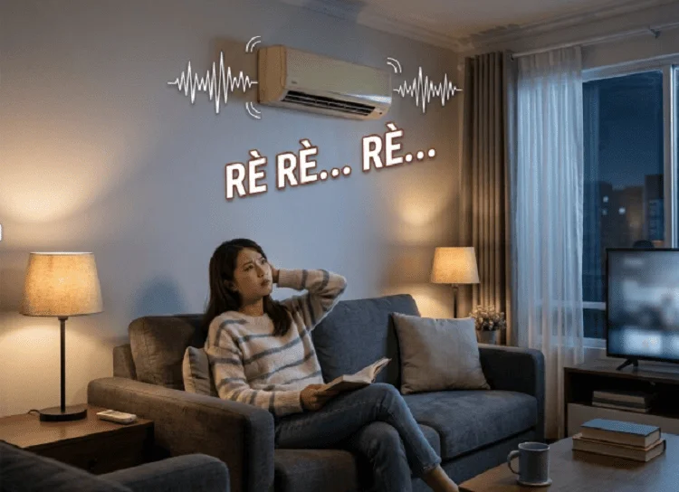 Điều hòa phát ra âm thanh rè rè