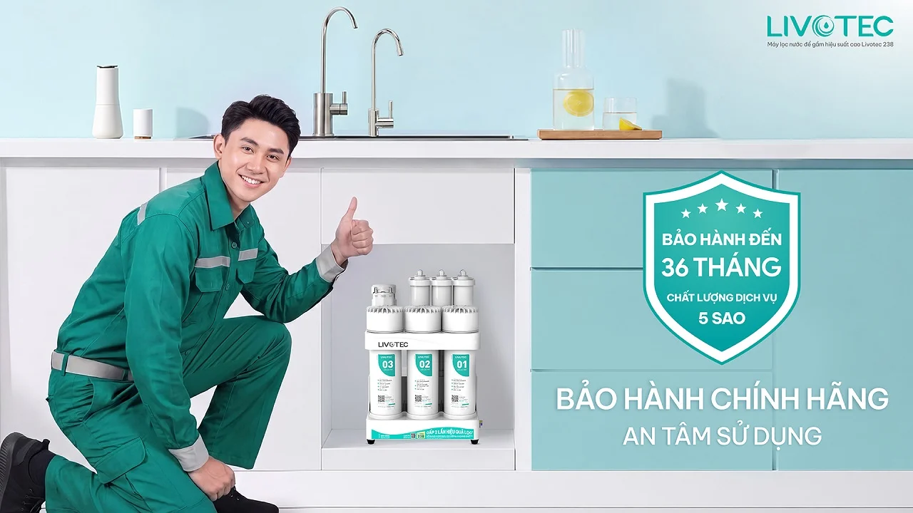 Livotec 238 bảo hành chính hãng đến 36 tháng