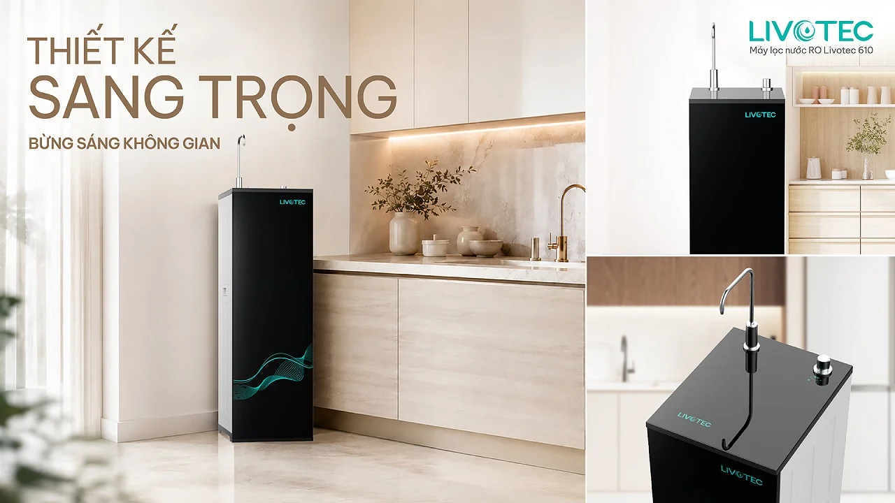 Máy lọc nước RO Livotec 610 thiết kế trẻ trung