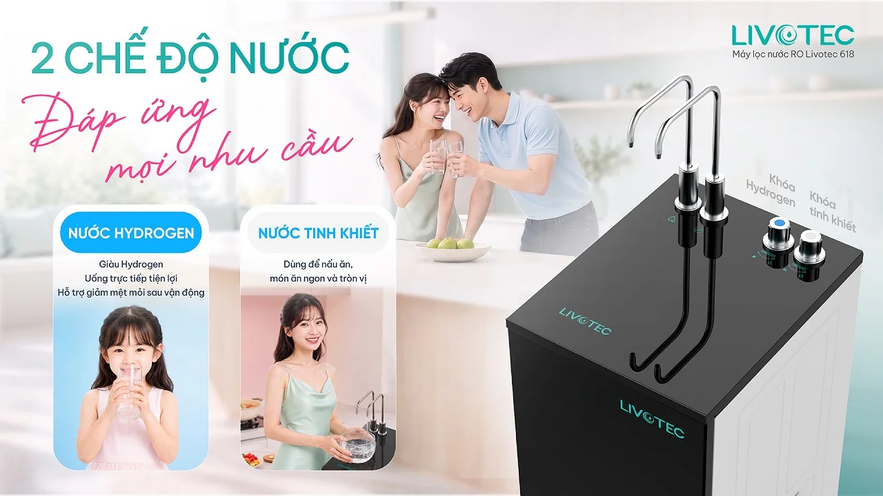 Livotec 618 2 chế độ nước đáp ứng nhu cầu sử dụng hằng ngày