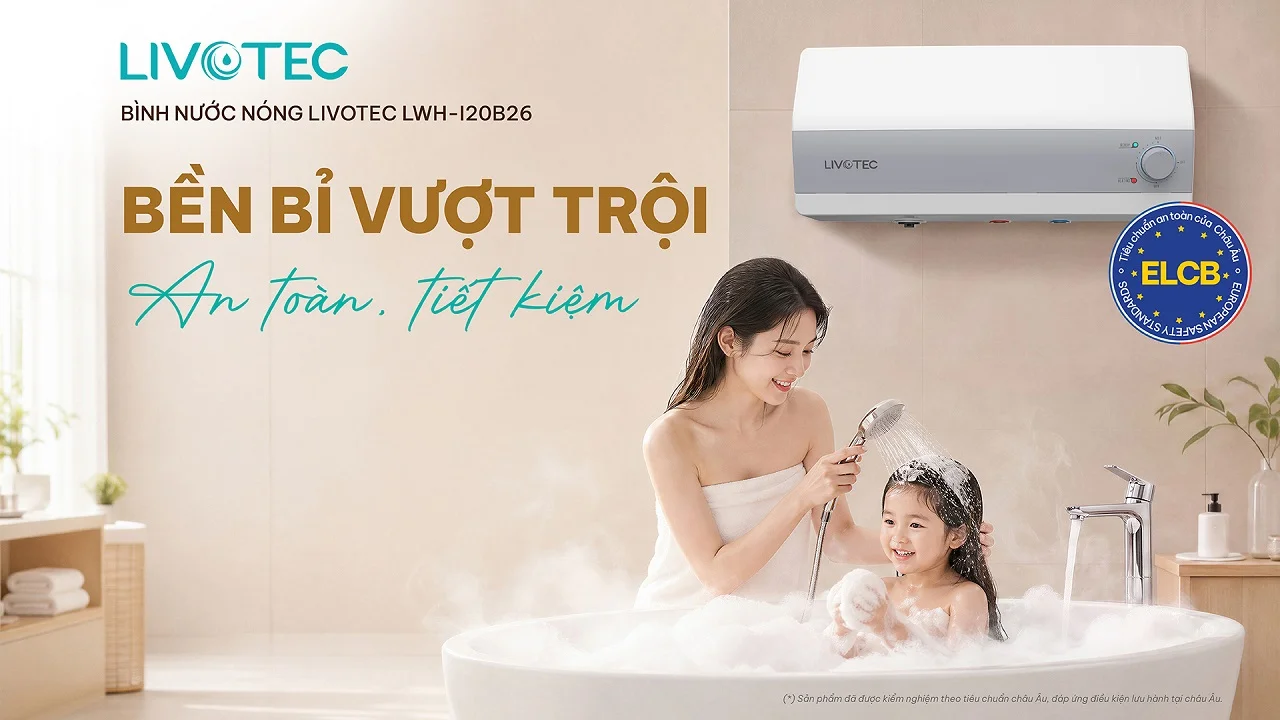 Bình nước nóng gián tiếp Livotec LWH-I20B26 bên bỉ vượt trội