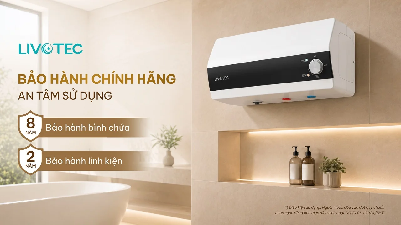 Livotec LWH-I20X26 bảo hành chính hãng giúp an tâm sử dụng