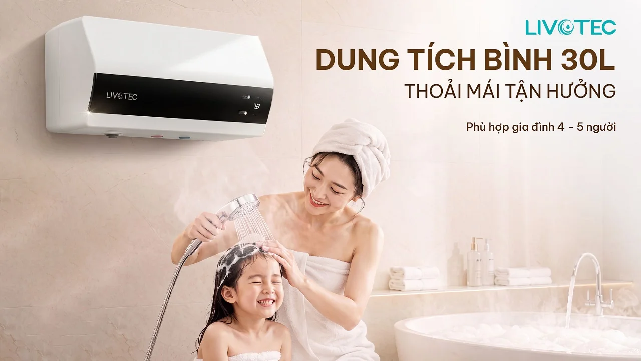 Livotec LWH-I30A26S dung tích 30L cho gia đình