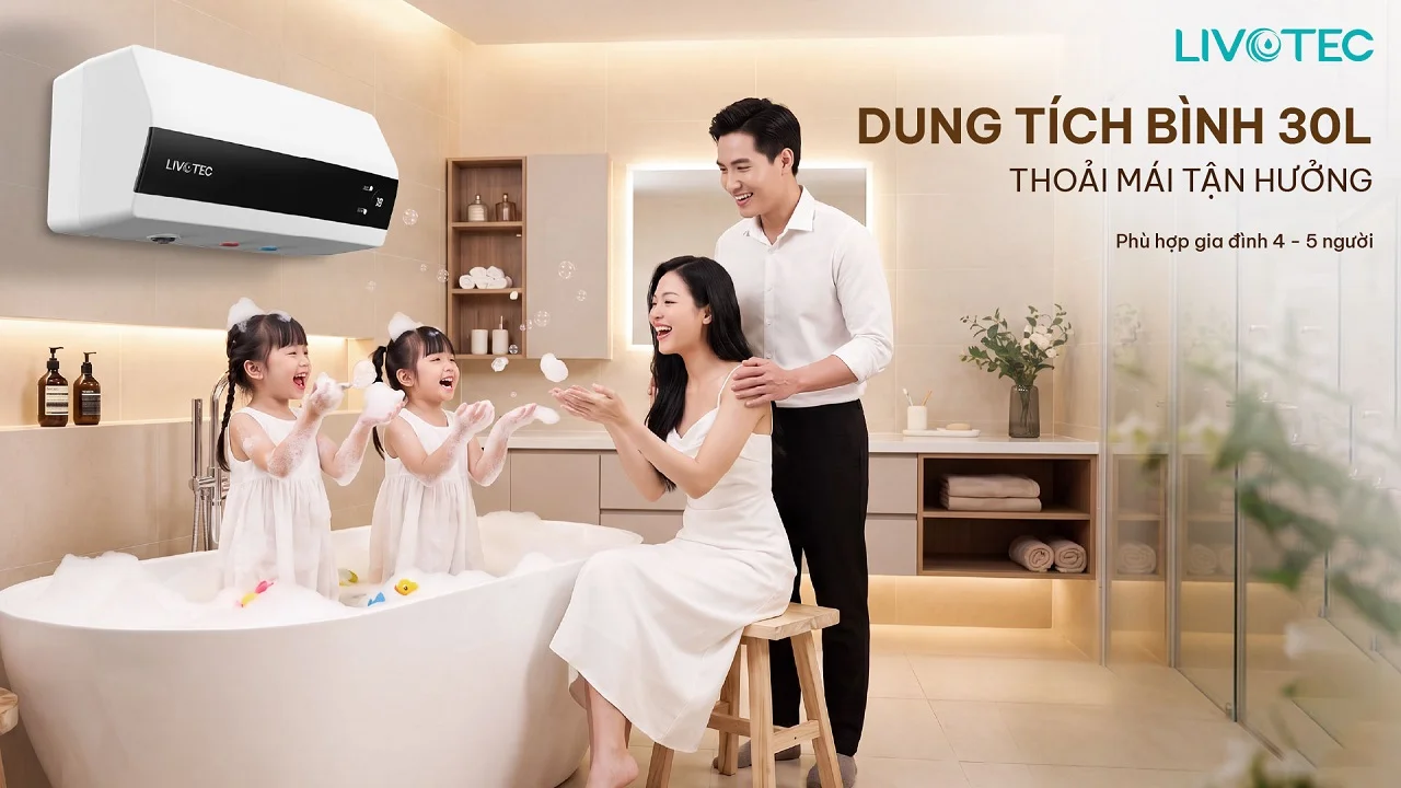 Livotec LWH-I30A26S dung tích 30L cho gia đình