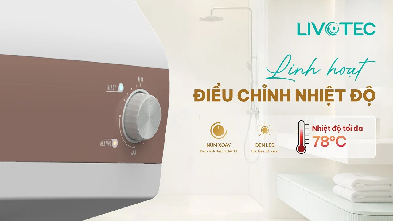Livotec LWH-I30T26 điều chỉnh nhiệt độ linh hoạt theo nhu cầu