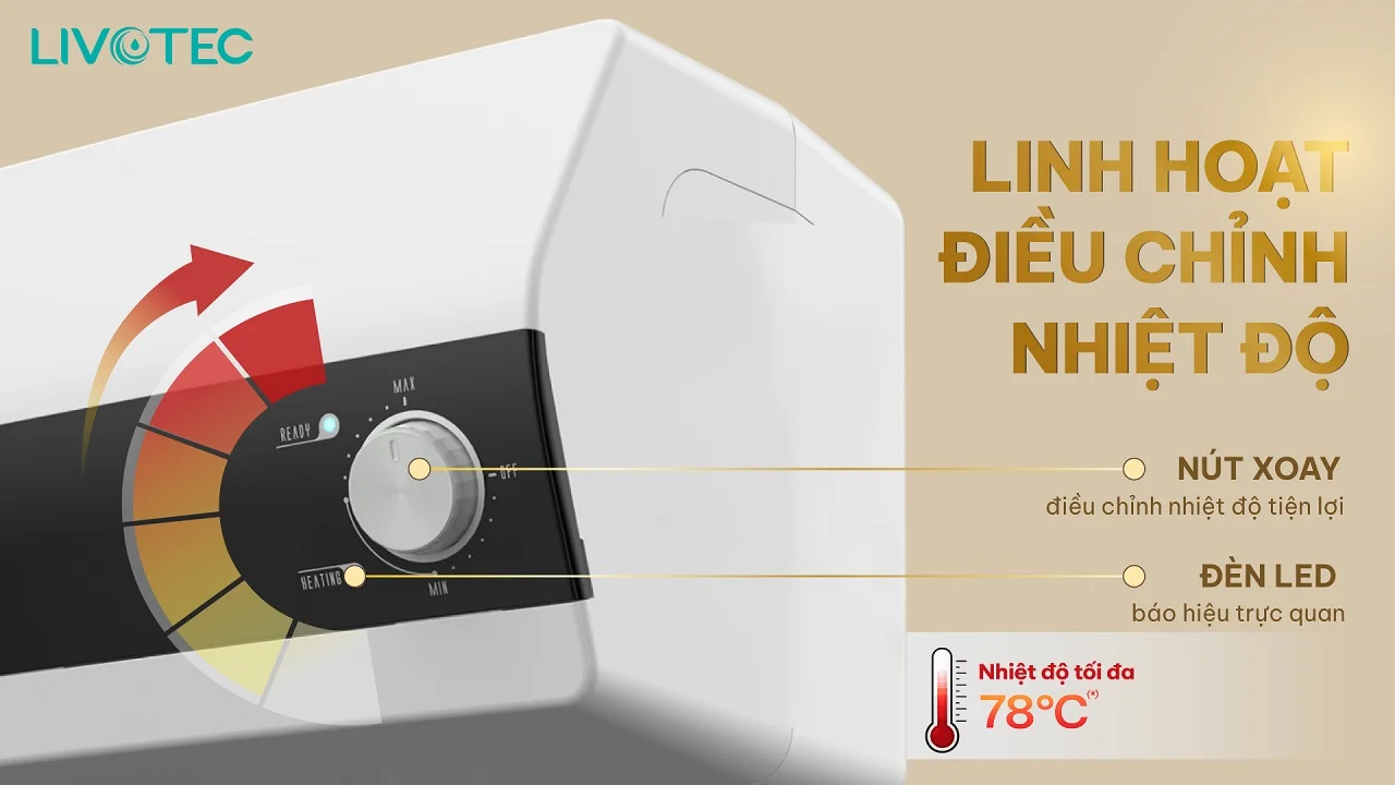 Livotec LWH-I30X26 núm xoay điều chỉnh nhiệt độ linh hoạt