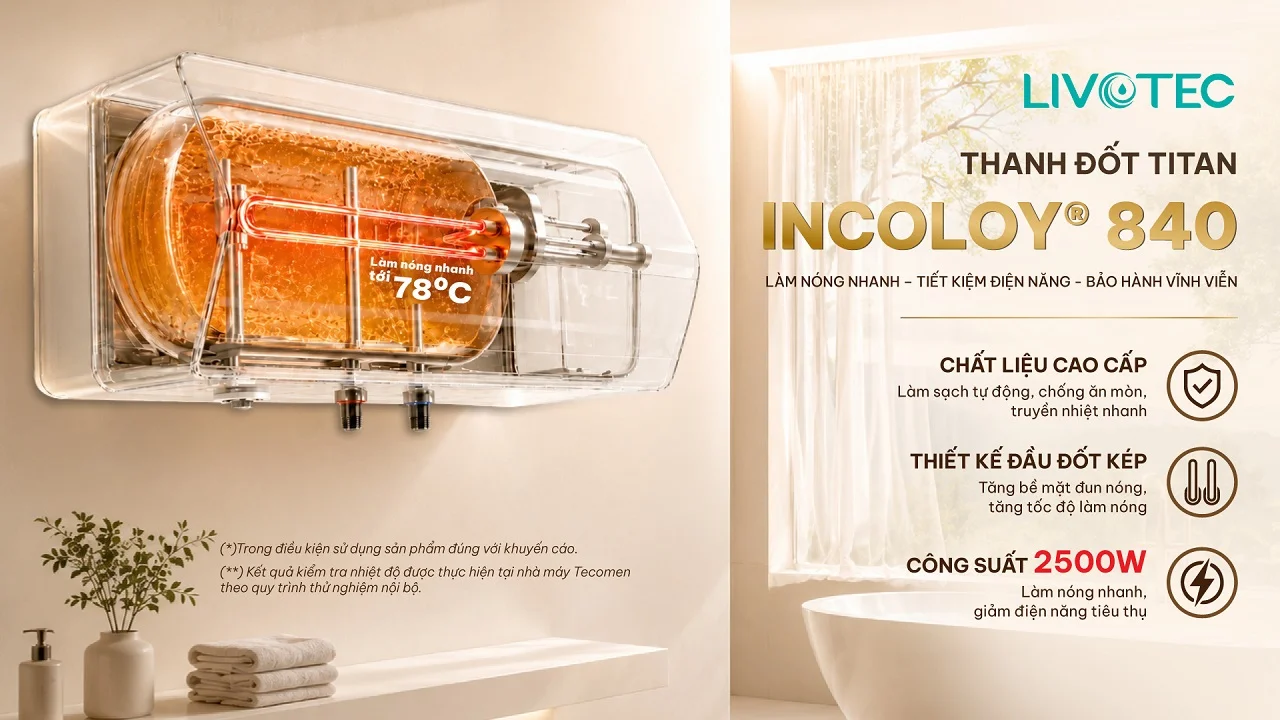 Livotec LWH-I30X26 thanh đốt Titan Incoloy® 840