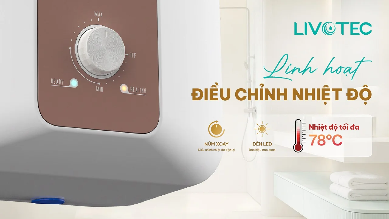Livotec LWH-V20T26 điều chỉnh nhiệt độ dễ dàng với núm xoay