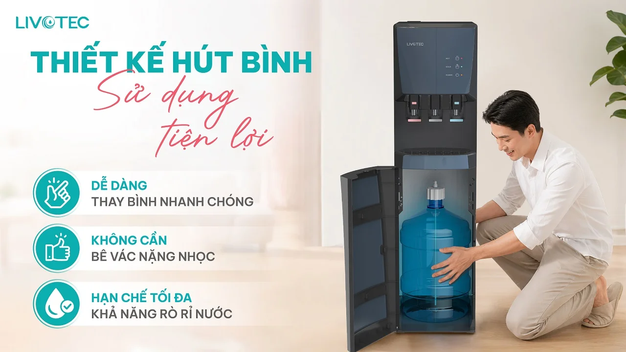 Livotec LX208 thay bình nhanh gọn