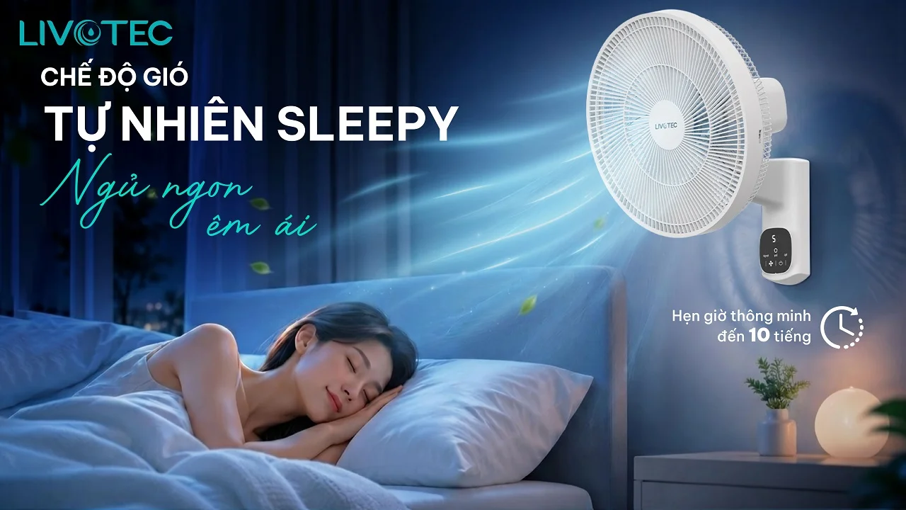 Livotec W-350 chế độ gió tự nhiên Sleepy