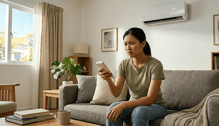 Cài đặt sai chế độ trên Remote máy lạnh