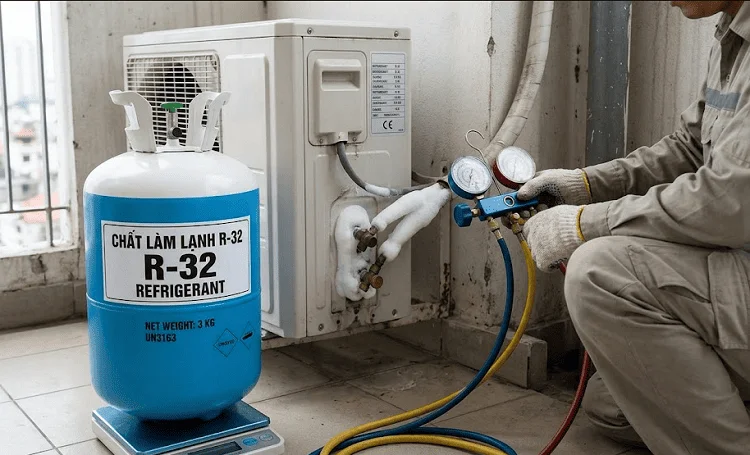 Máy lạnh thiếu gas hoặc hết gas