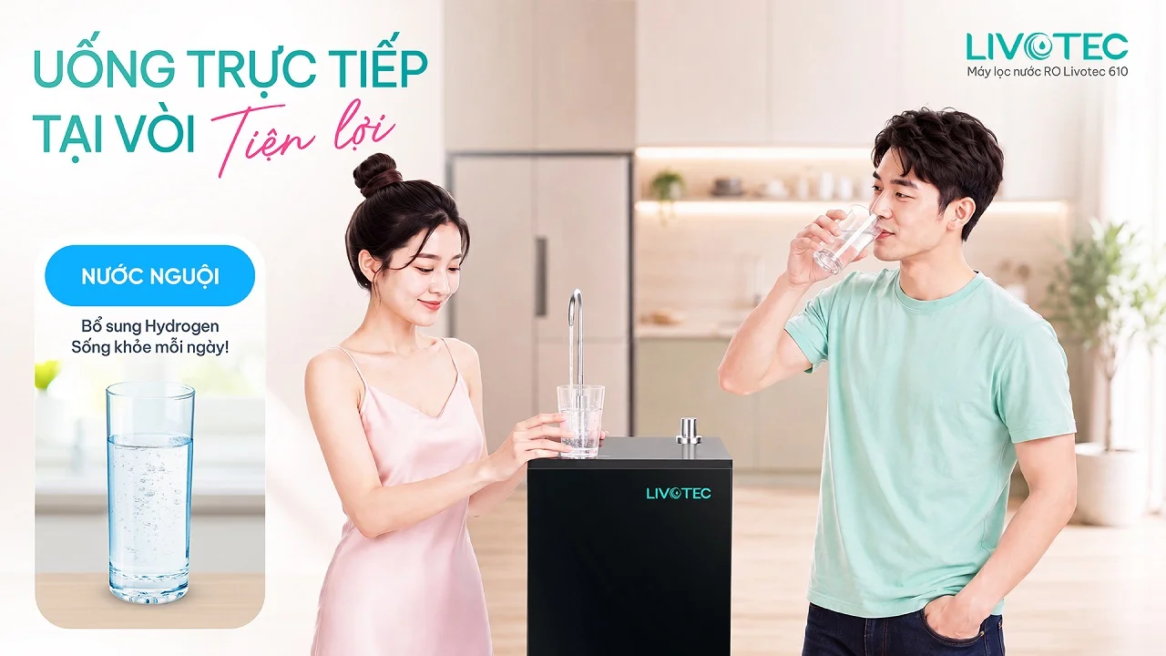 Livotec 610 tăng cường gấp 2 khoáng chất cho nước uống