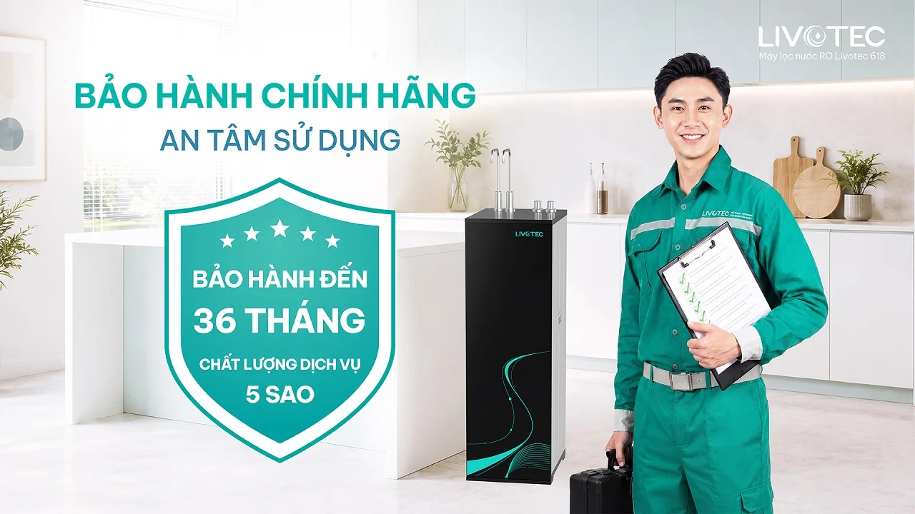 Máy lọc nước RO Livotec 618 bảo hành chính hãng 36 tháng