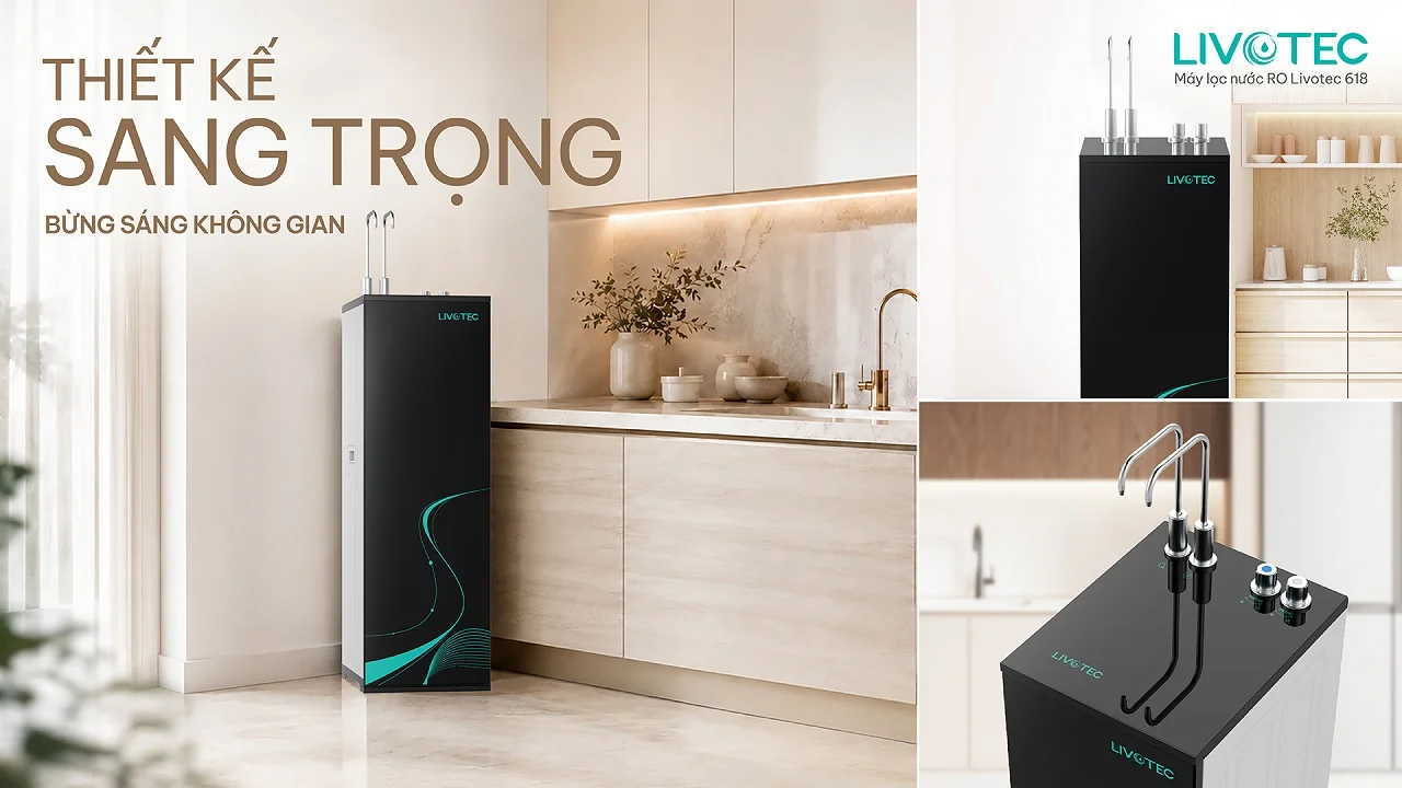 Máy lọc nước RO Livotec 618 thiết kế trẻ trung sang trọng