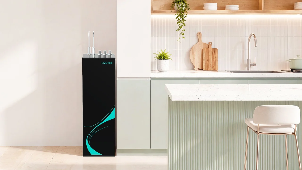 Phối cảnh máy lọc nước nóng lạnh hiệu suất cao Livotec 688