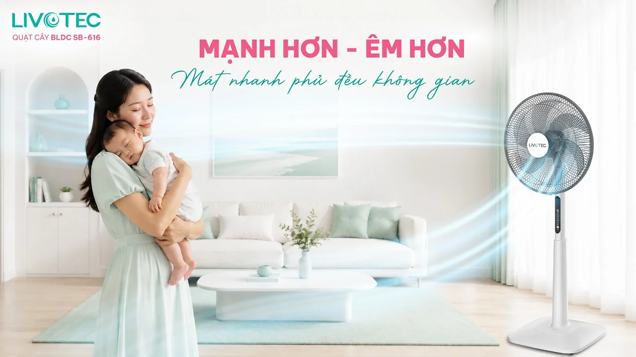 Livotec SB-616 làm mát nhanh và lan tỏa đều không gian