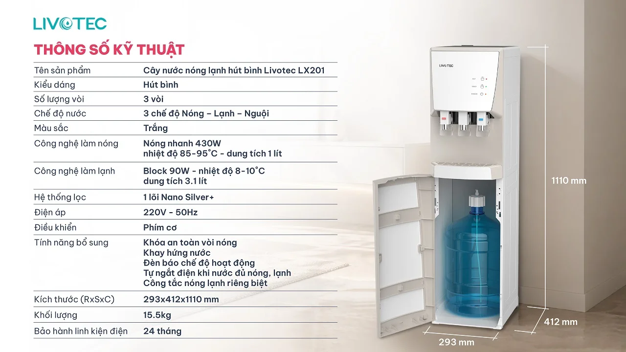 Thông số kỹ thuật Livotec LX201
