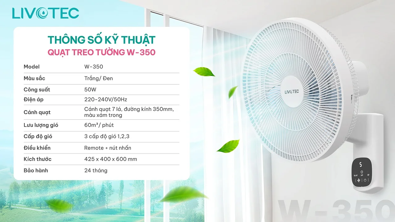 Thông số kỹ thuật Livotec W-350