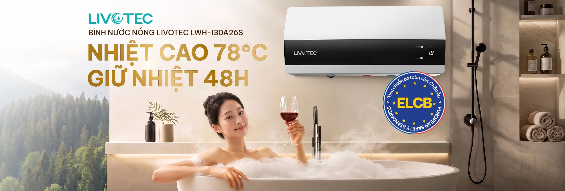 Bình nước nóng Livotec 2026