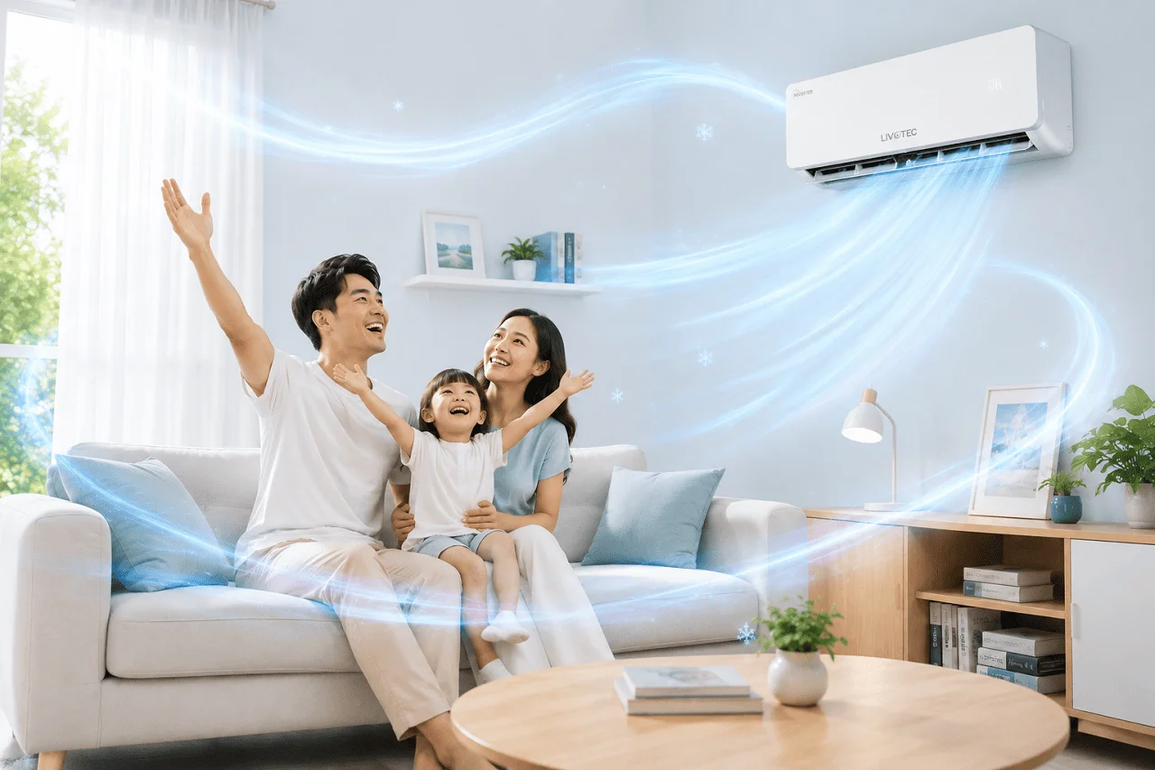 Điều hòa Livotec được trang bị màng lọc bụi mịn