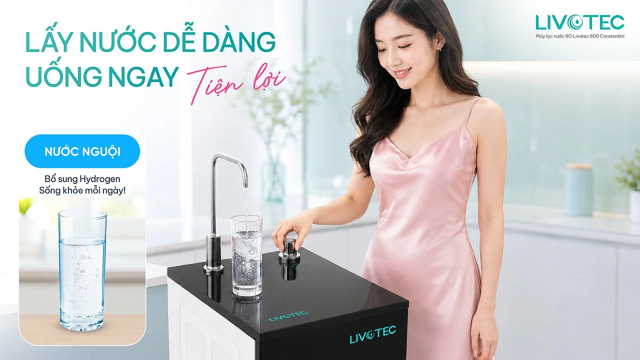 Máy lọc nước Livotec 600 Constantini uống nước trực tiếp tại vòi