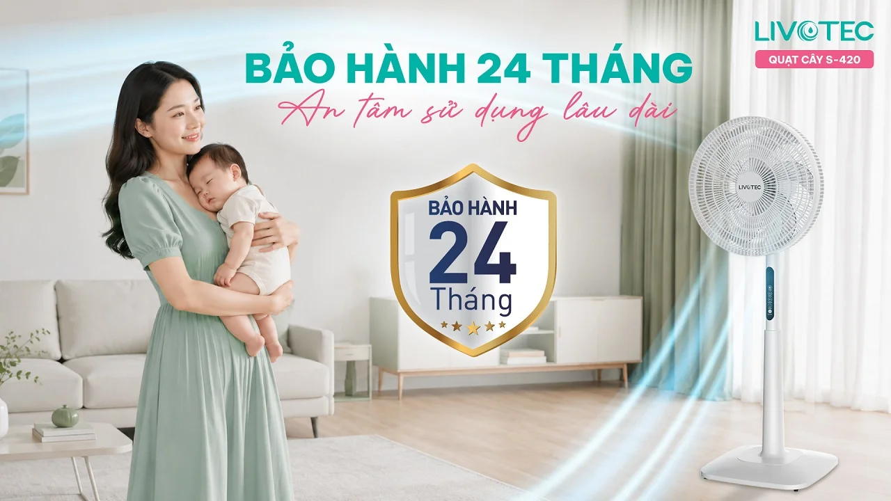 Quạt cây Livotec S-420 bảo hành chính hãng 24 tháng