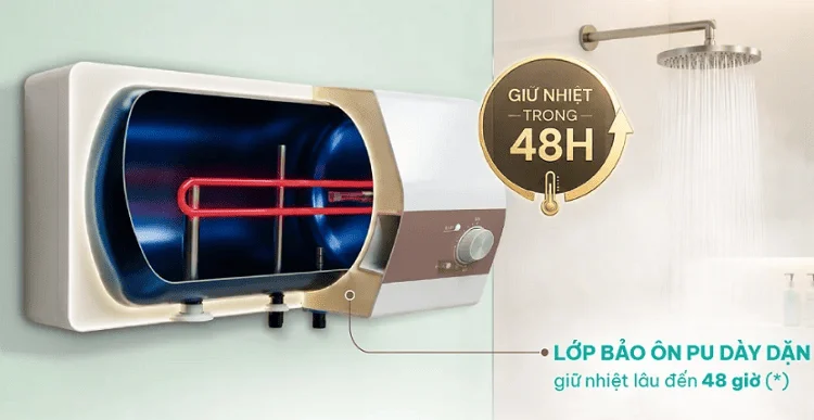 Lợi ích thực tế khi bình nước nóng có IPUS giữ nhiệt